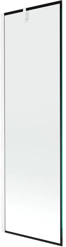 Mexen Next parawan nawannowy 1-skrzydłowy 60 x 150 cm, czarny wzór, chrom - 895-060-000-00-70-01
