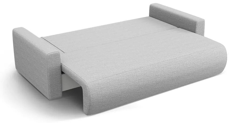 Jasnoszara rozkładana sofa ze schowkiem 238 cm Belfast – Cosmopolitan Design