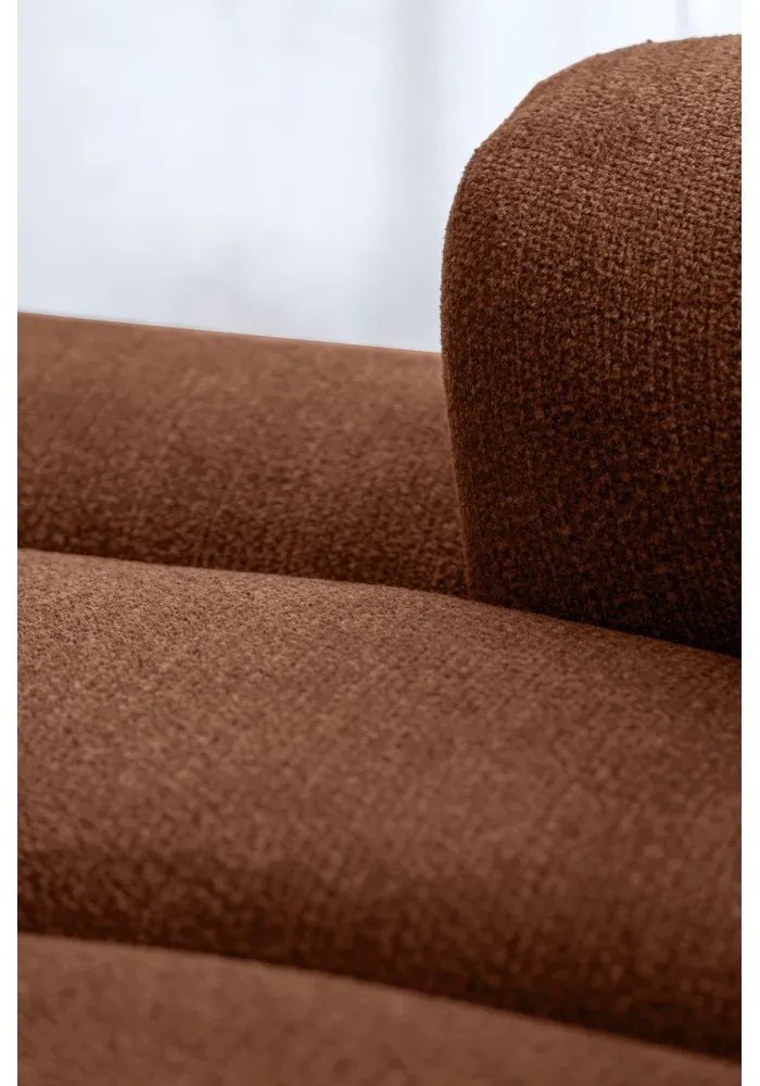 Narożnik (lewostronny/z szezlongiem) w kolorze terakoty Shell – Miuform