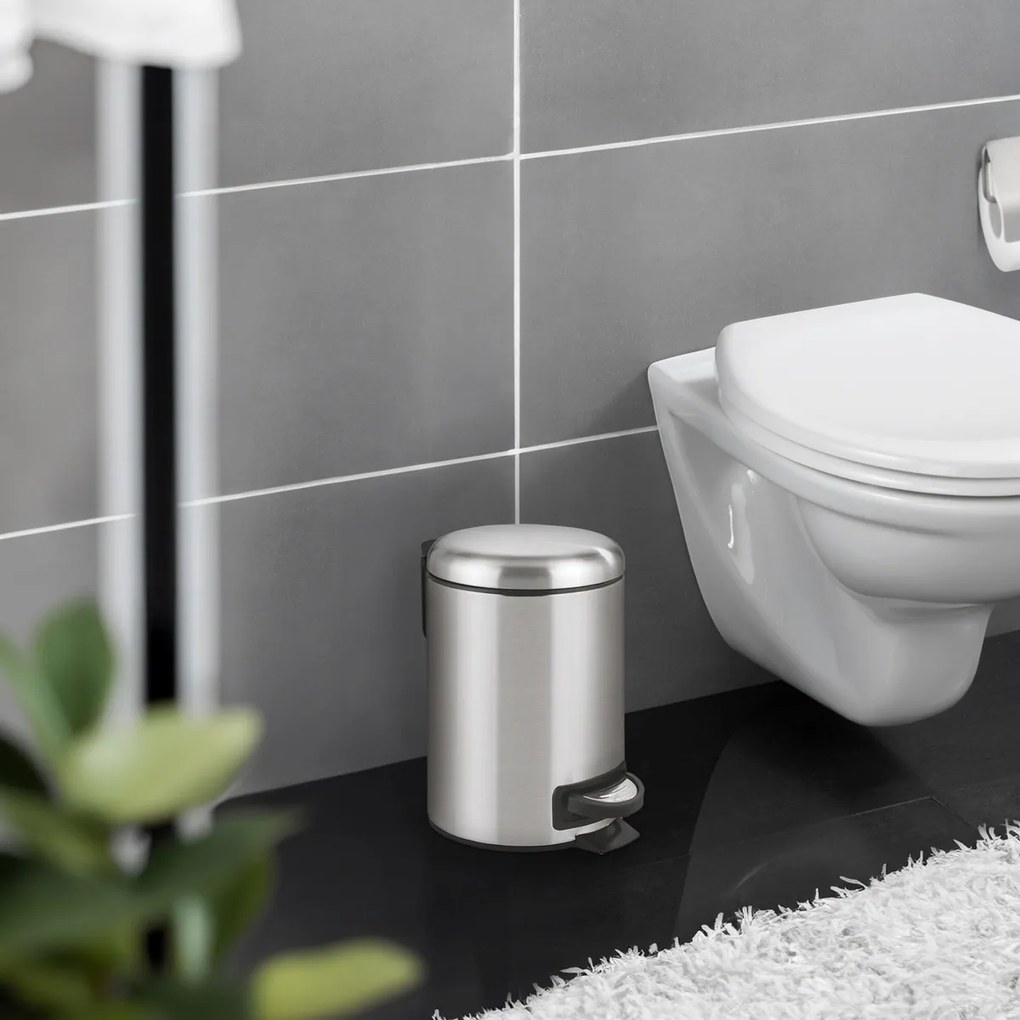 Wenko Kosz na śmieci z pedałem Leman 3 l, stal nierdzewna, 3 l