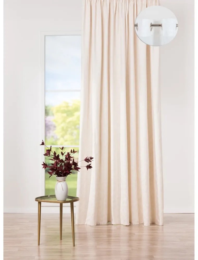 Kremowa zasłona żakardowa 140x245 cm Paco – Mendola Fabrics