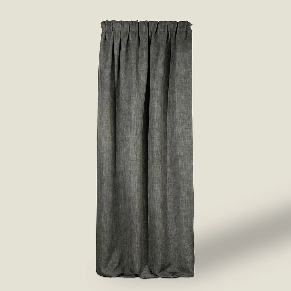 Zasłona zaciemniająca na taśmie marszczącej blackout strukturalny ciemny szary 140 x 280 cm 1 szt.