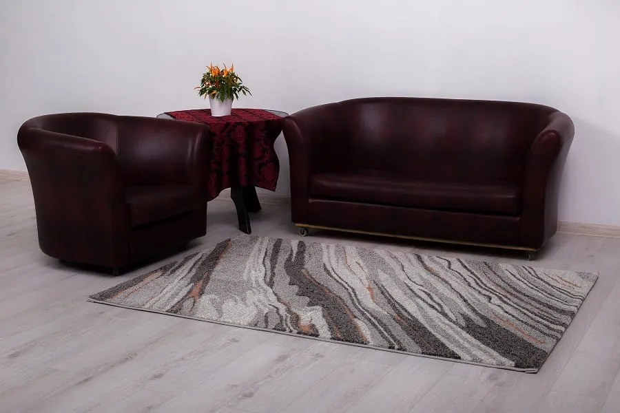 Dywan Mallorca Fala szaro-pomarańczowa 160 cm x 230 cm
