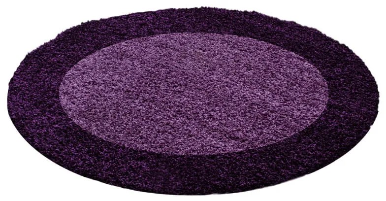 Dywan Shaggy Life ciemny fiolet 160 cm x 160 cm koło