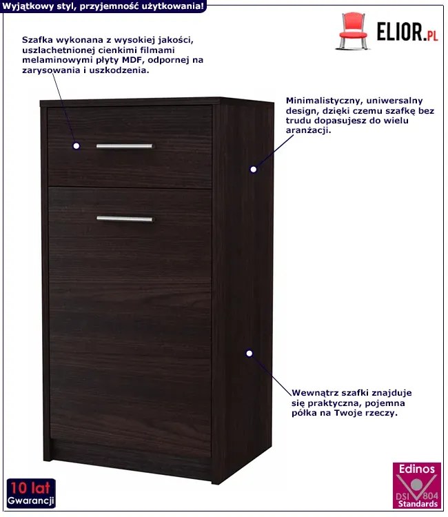 Wysoka komoda wenge - Gopox 3X