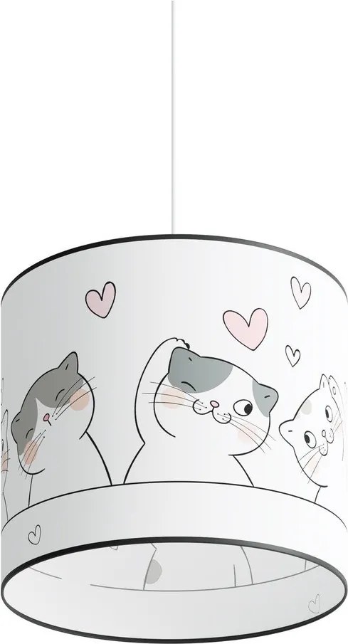 Biała lampa dziecięca Puss – Sollux