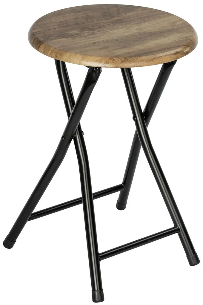 Taboret składany do łazienki FORIO, loftowy, z siedziskiem 30 x 46 cm, WENKO