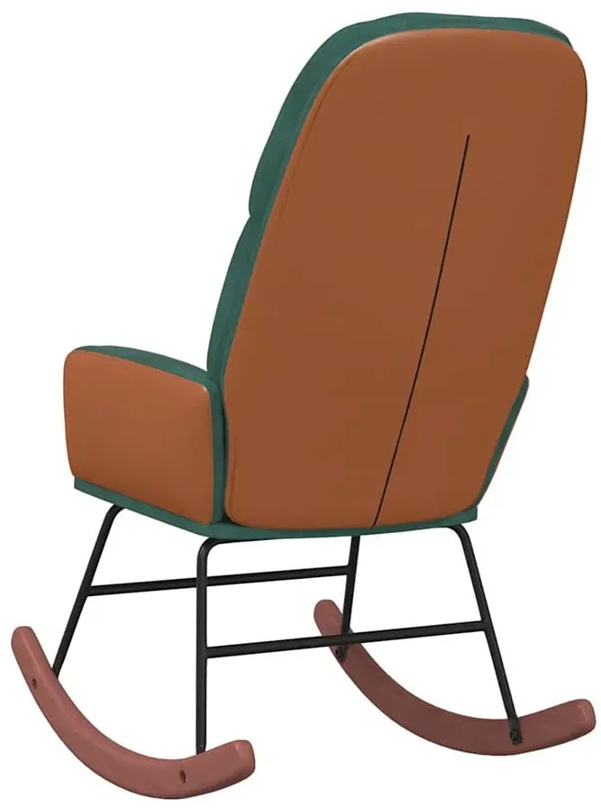 Ciemnozielony bujany fotel do salonu K9-F55