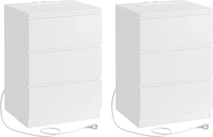 Szafka nocna 40x35x59 cm biała