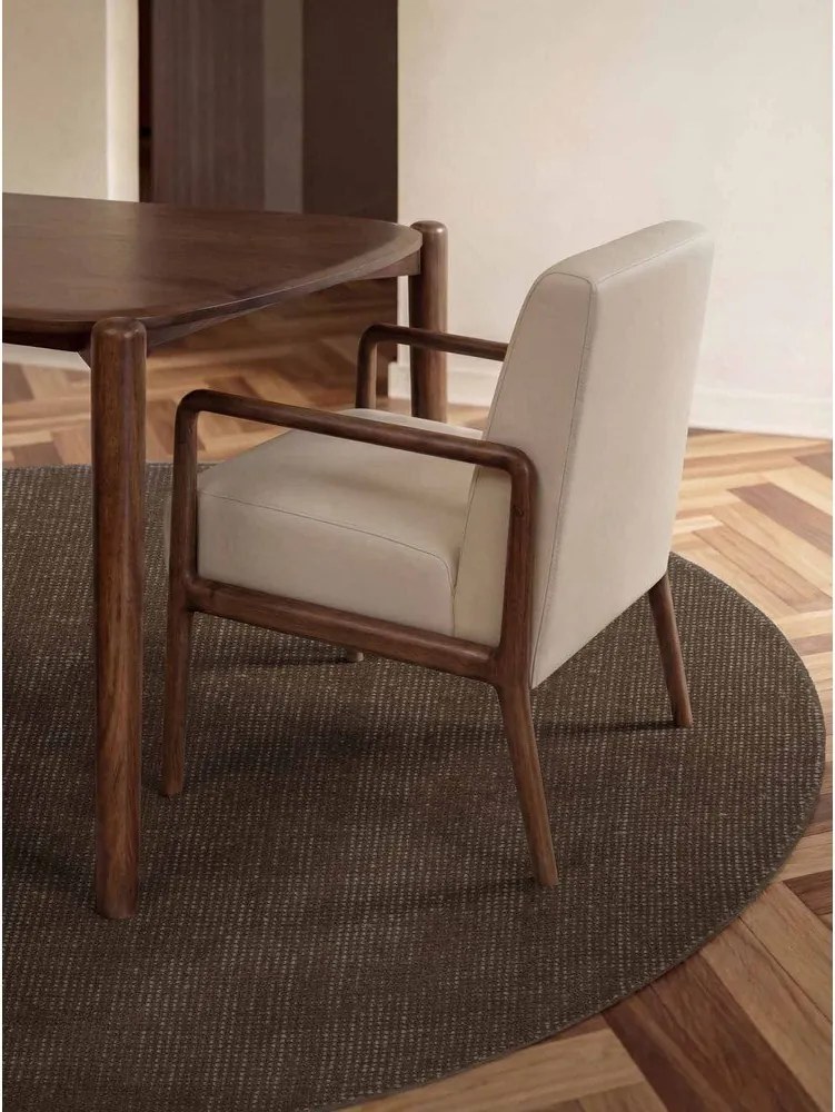 Brązowy wełniany okrągły dywan tkany ręcznie ø 200 cm Greenwich – Ted Baker