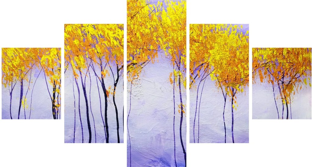 Obraz żółtych drzew (125x70 cm)