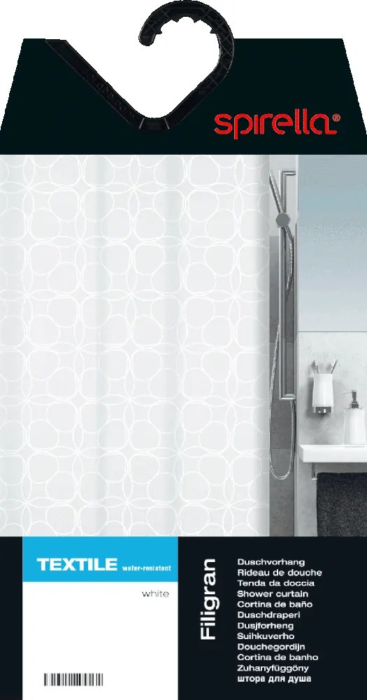 Zasłona prysznicowa 180x200 cm Filigran – Spirella