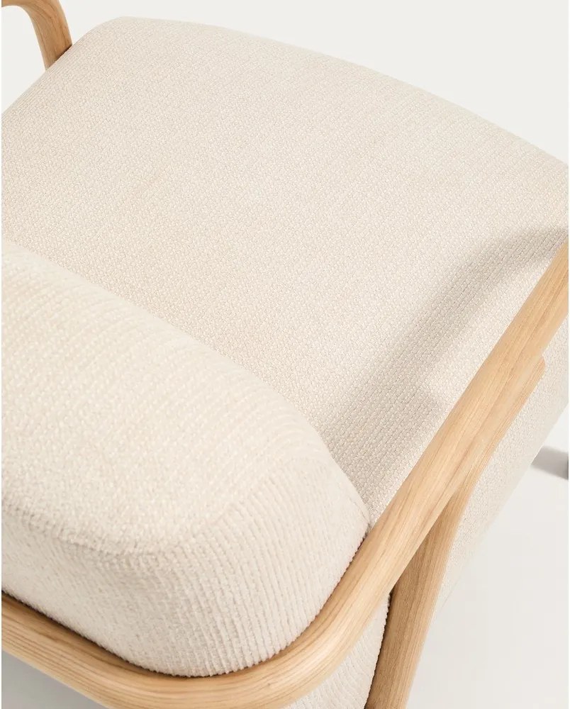 Beżowy fotel z tkaniny szenilowej Sylo – Kave Home