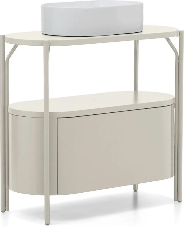 Biała szafka pod umywalkę 90x81 cm Arely – Kave Home