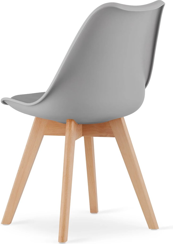 PROMOCJA Jasnoszare krzesło BALI MARK z bukowymi nogami II jakość