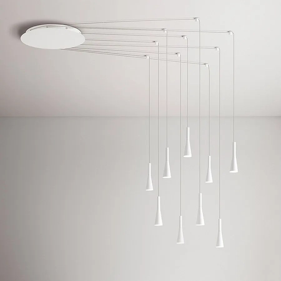 Lampa wisząca CONE matowa biała 9x7W 3000K Perenz