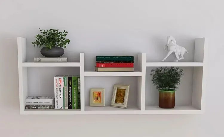 Biała minimalistyczna nadstawka na biurko - Iwez 3X