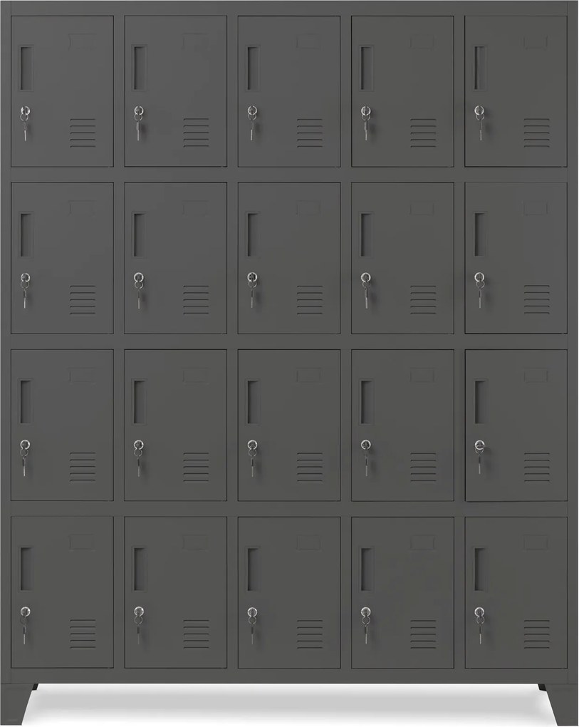 Szafa BHP 20-skrytkowa 136x45x172 cm Robert antracyt