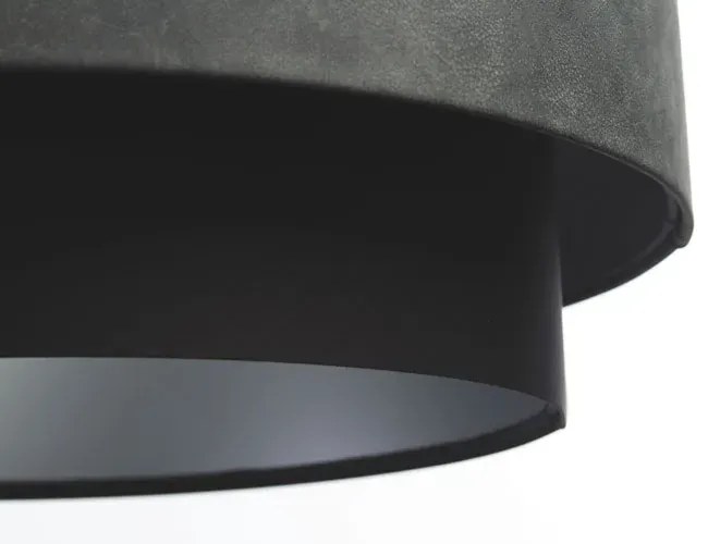 Szara lampa wisząca z zamszowym abażurem - 5X S429 M2-W86