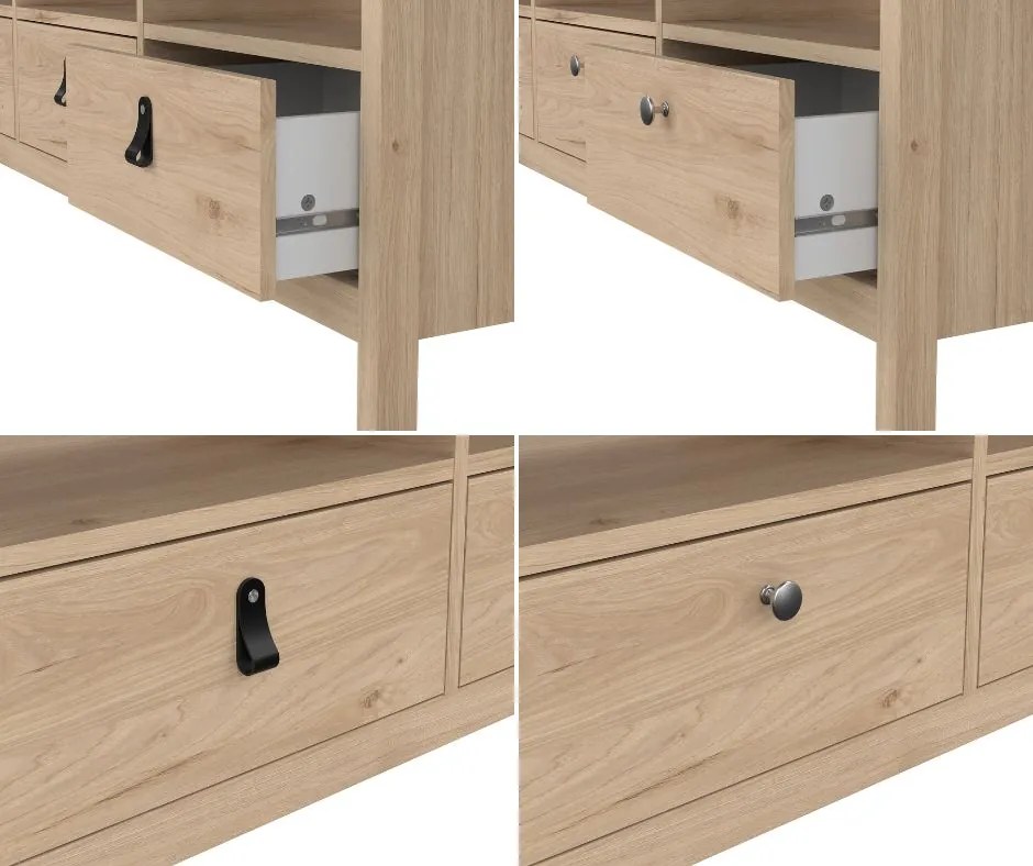 Szafka pod telewizor z szufladami Madrid, jackson hickory