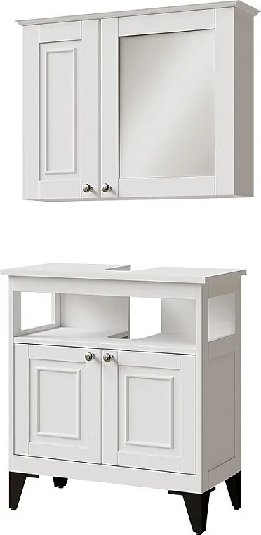 Zestaw mebli łazienkowych biały 60x30x65 vanity