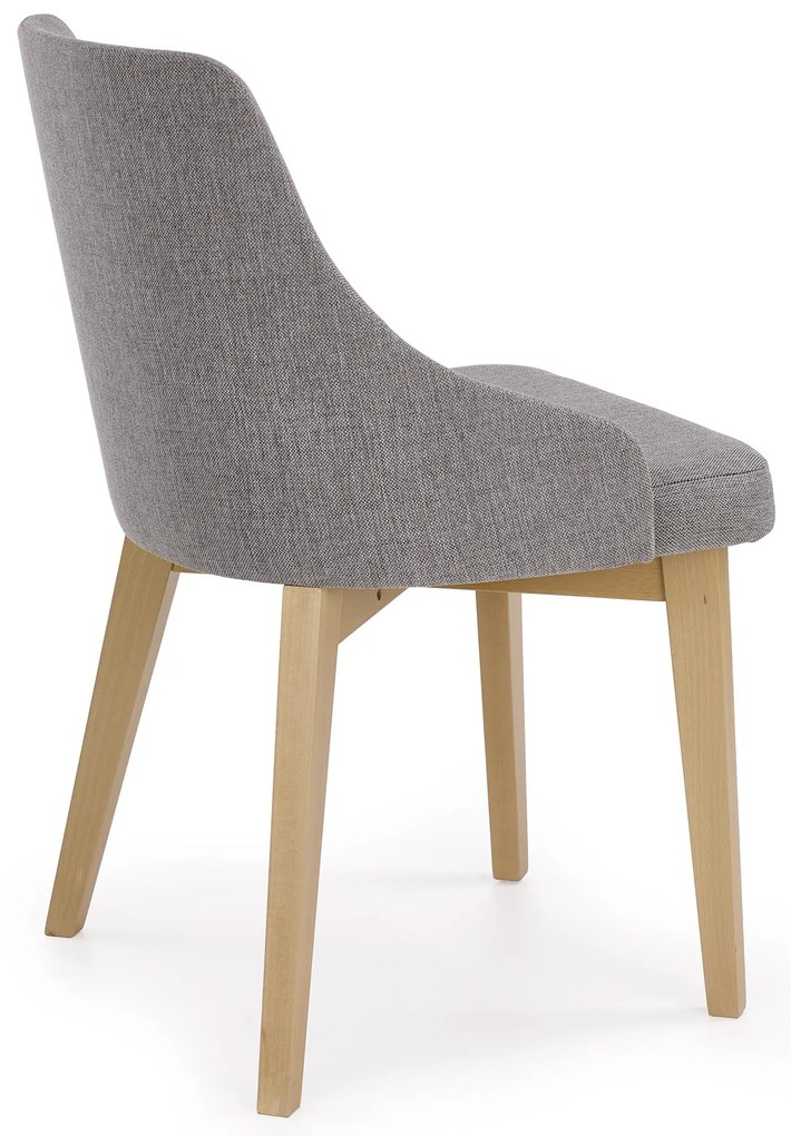 Krzesło do Jadalni Tapicerowane, Szare/Dąb Sonoma TOLEDO Inari 91
