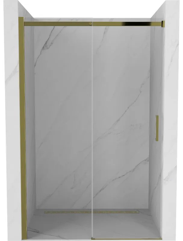 Mexen Omega drzwi prysznicowe rozsuwane 130 cm, transparent, złote - 825-130-000-50-00