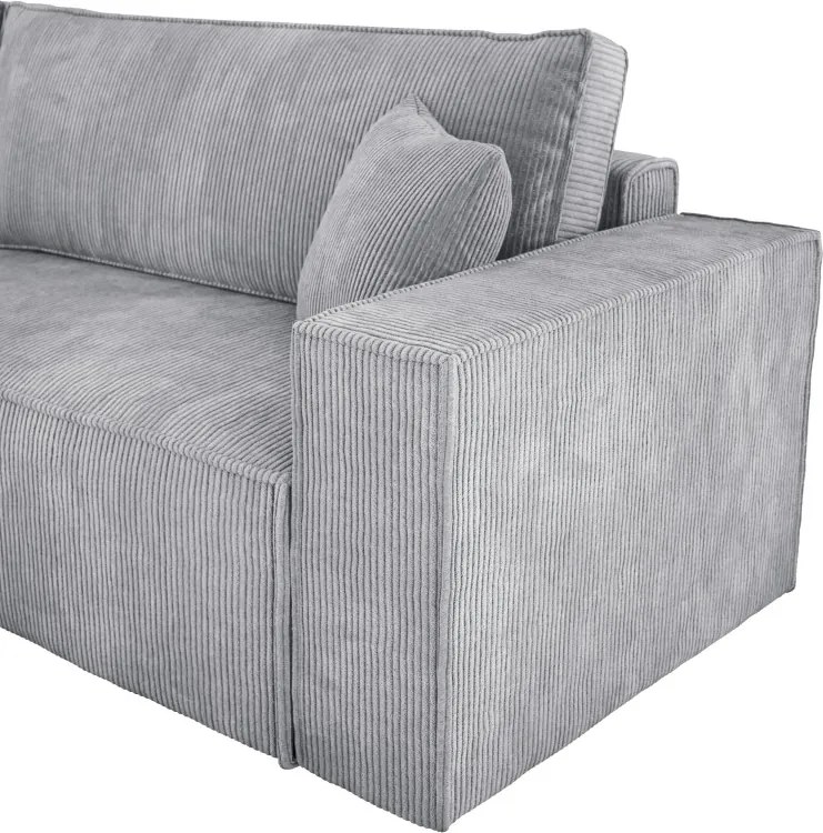 Narożnik POSO XL Prawostronny zestaw z poduszkami wolnostojący tkanina POSO 110 WERSAL