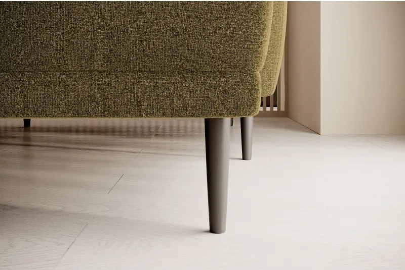 Narożnik BONO z funkcją spania Drewniane nóżki Eleganckie podłokietniki Głębokie siedzisko Lewa strona Barrel 48