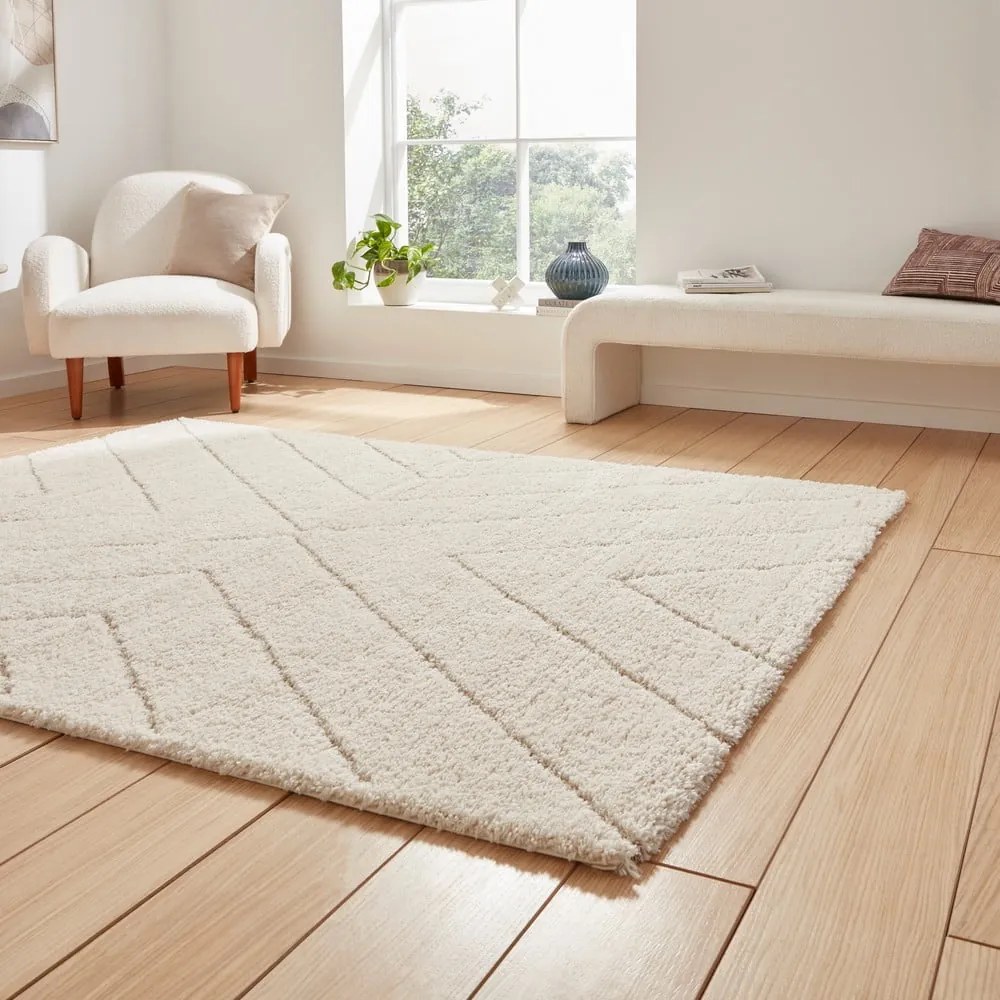 Kremowy dywan 200x290 cm Ideal Shaggy – Think Rugs