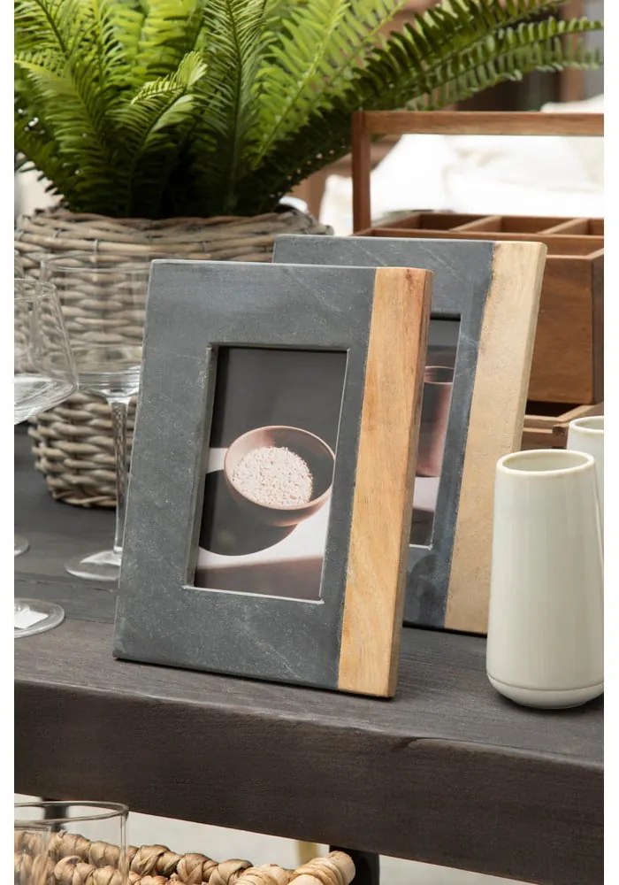 Szara kamienna ramka 18x23 cm Kata – Premier Housewares