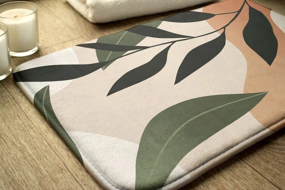 Dywanik antypoślizgowy do łazienki Dywanik antypoślizgowy do łazienki Tropikalna abstrakcja