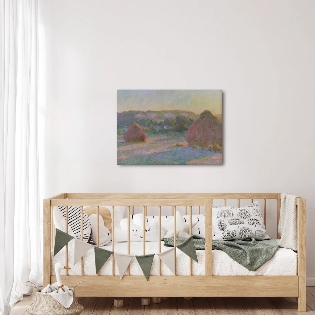 Obraz - Claude Monet, Stacks of Wheat (End of Summer) , reprodukcje (70x50 cm)