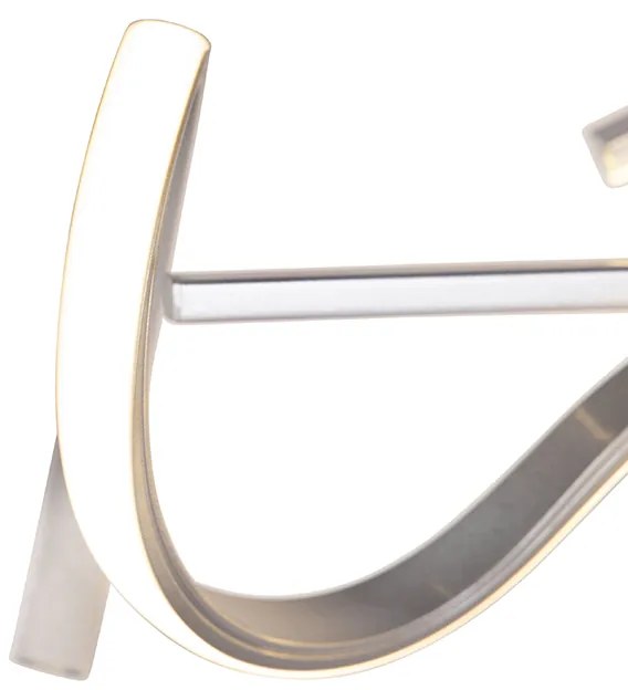Designerska lampa wisząca srebrna z możliwością ściemniania, w tym LED - KrisscrossDesignerski Oswietlenie wewnetrzne
