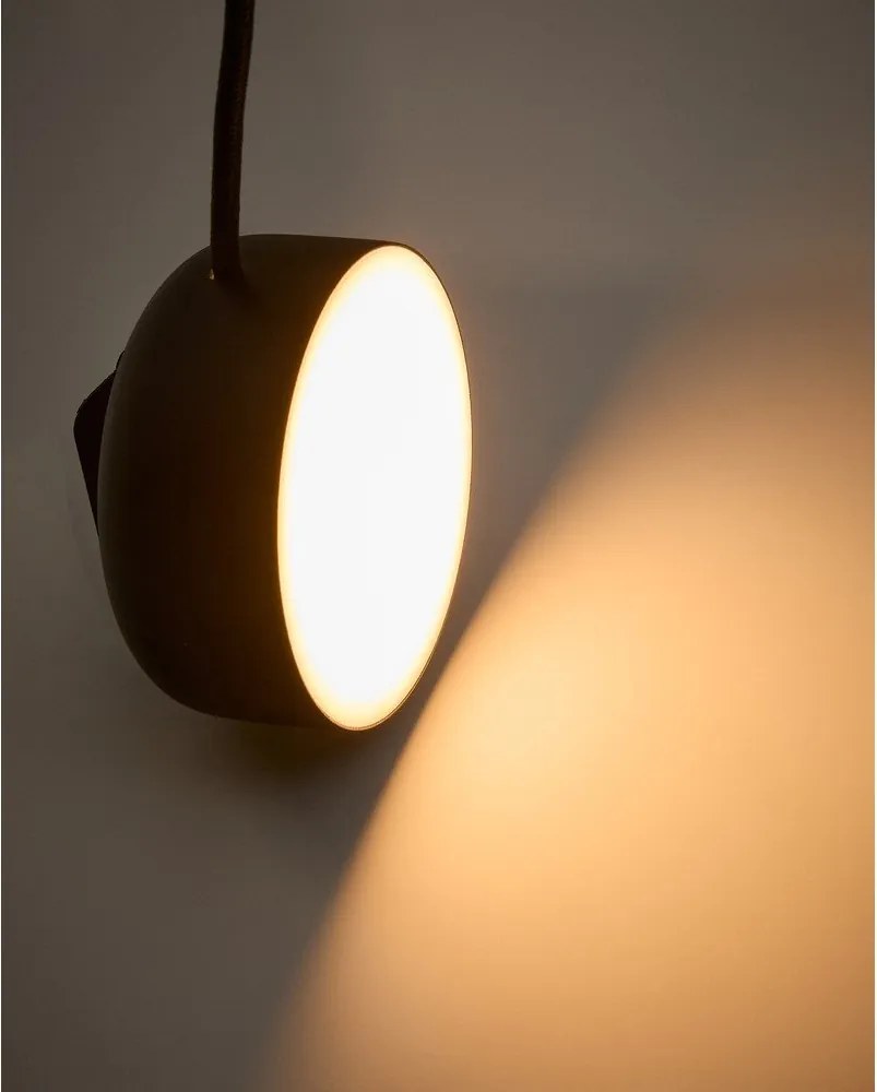 Czarna metalowa lampa punktowa LED ø 8,5 cm Orey – Kave Home