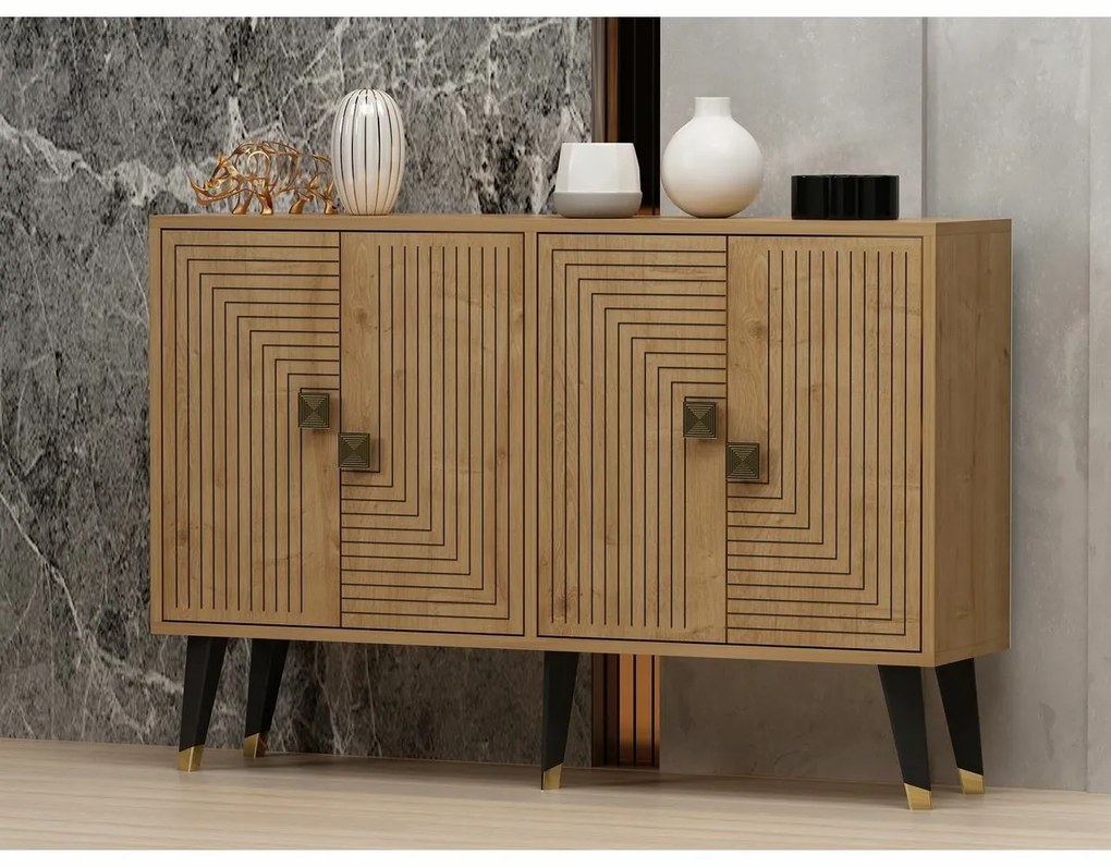 Szafka Ahart Sapphire Oak and Gold