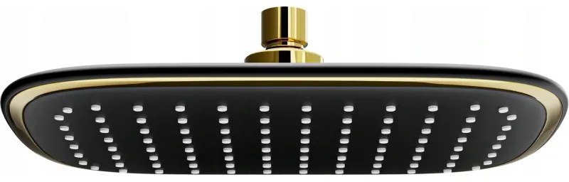 Mexen D-49 deszczownica 25x19 cm, czarna/złota - 79749-75