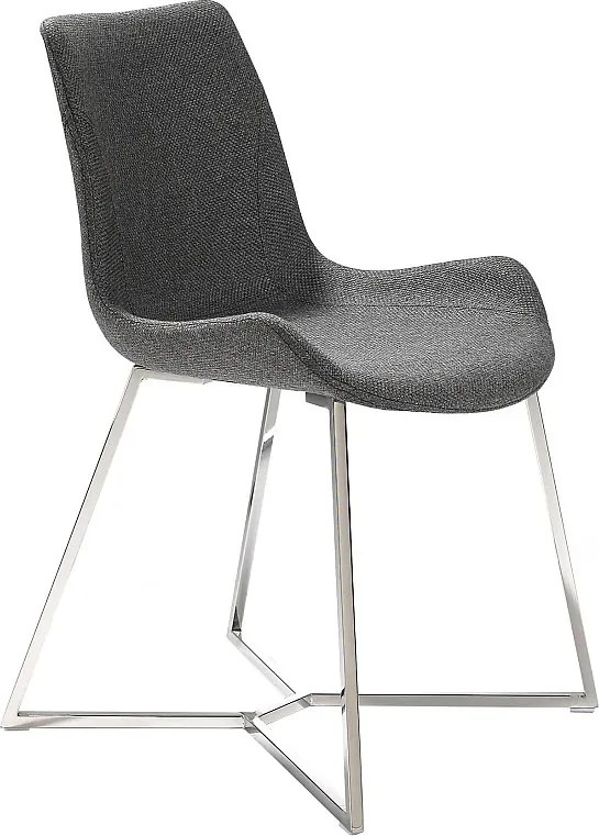 Ciemnoszare krzesło z tkaniny 4009 ANGEL CERDA