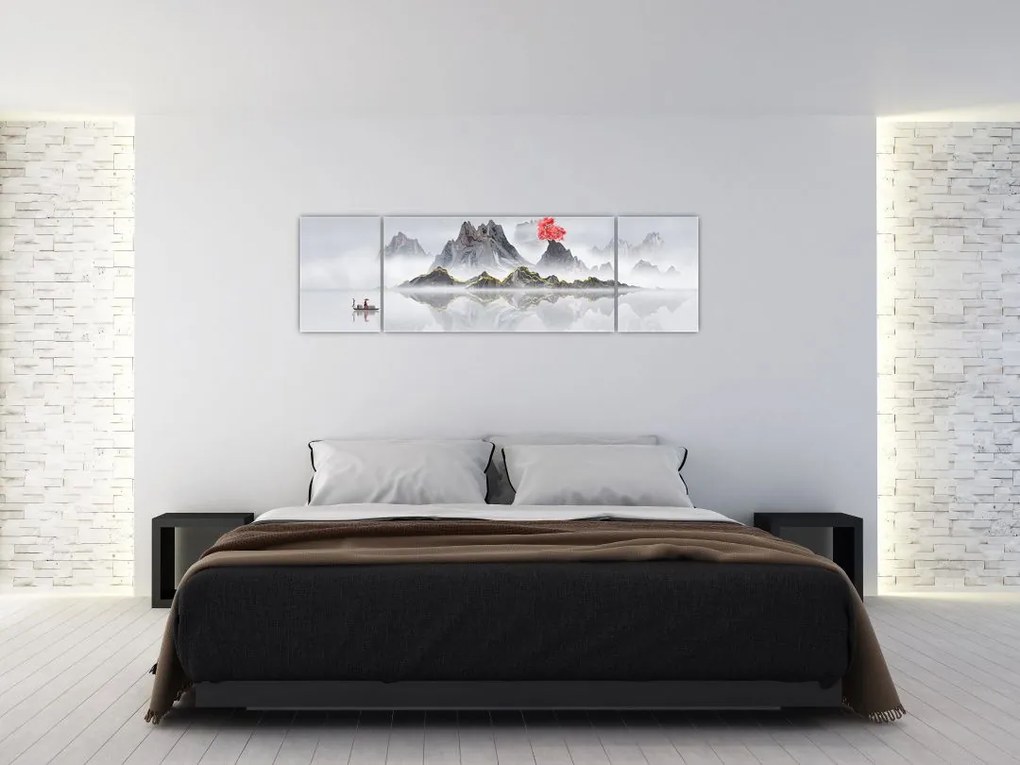 Obraz - Góry we mgle (170x50 cm)