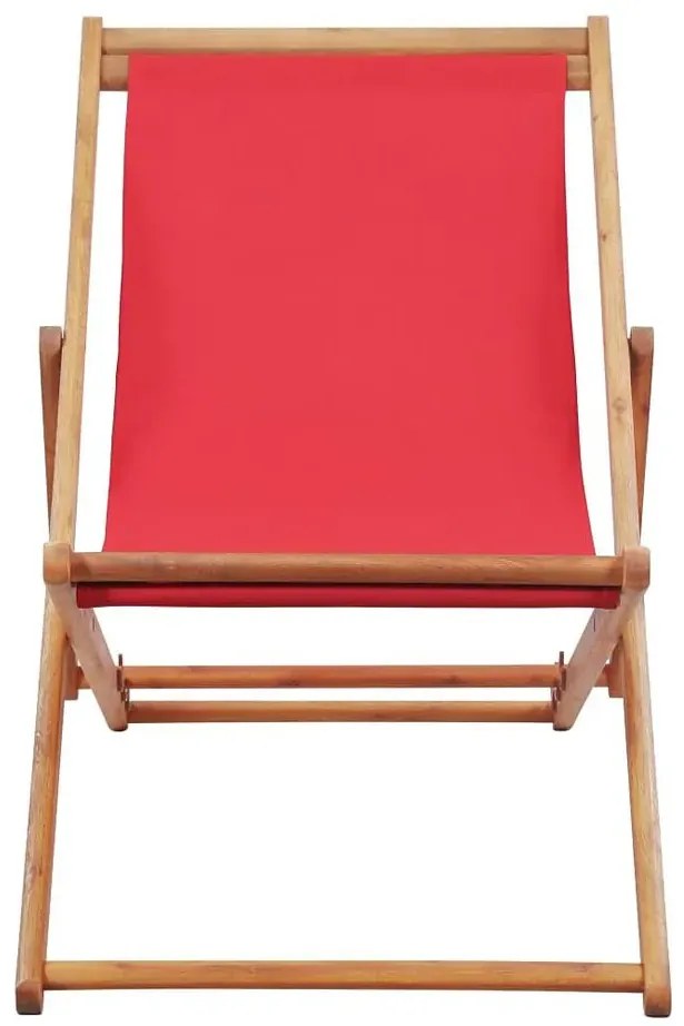 Czerwony leżak plażowy - Kane 2X