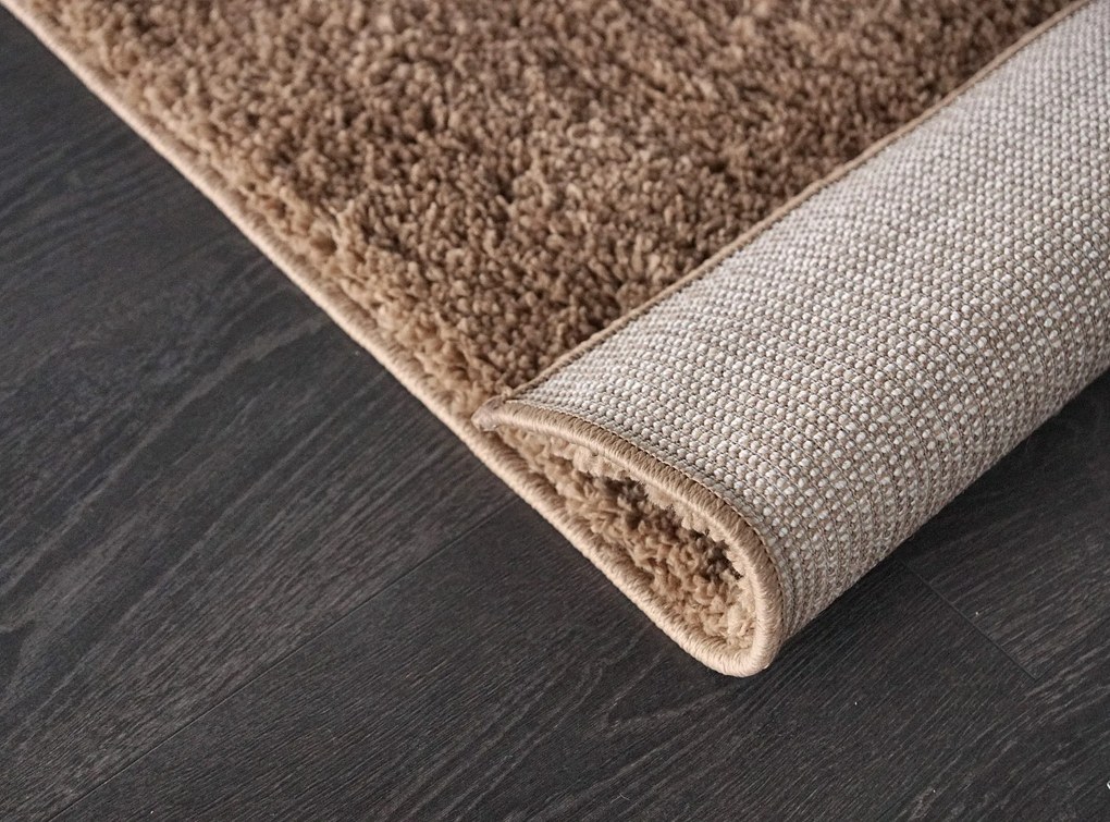 Dywan shaggy Best jednokolorowy cappucino 80 cm x 250 cm