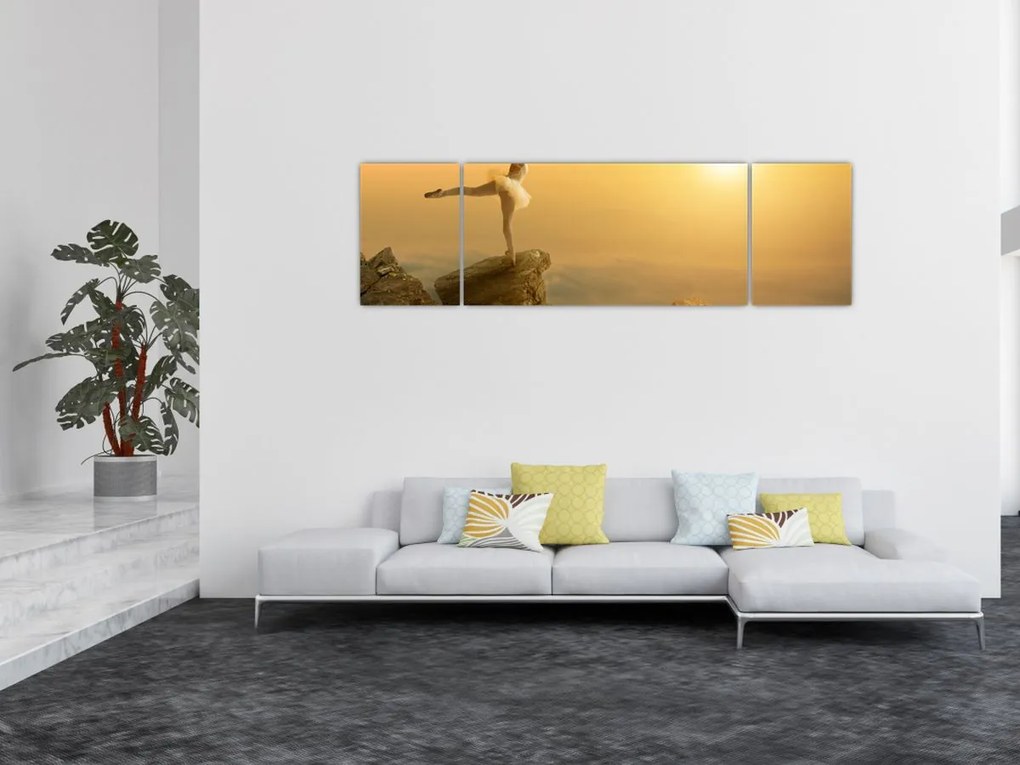 Obraz - Baletnica na skale (170x50 cm)