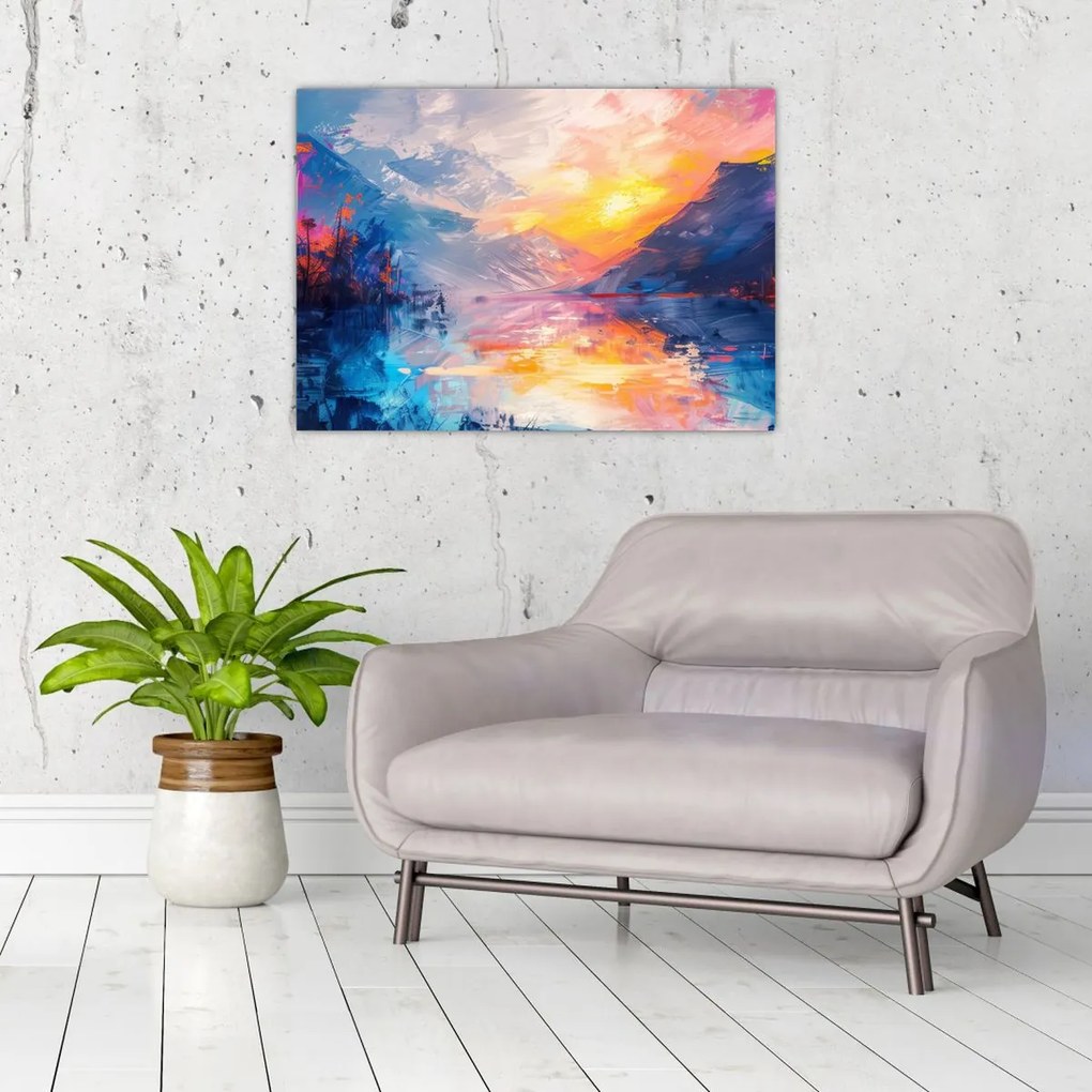 Obraz na szkle - Malarstwo krajobrazowe (70x50 cm)