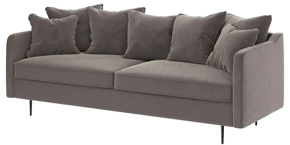 Beżowa aksamitna sofa Ghado Esme, 214 cm