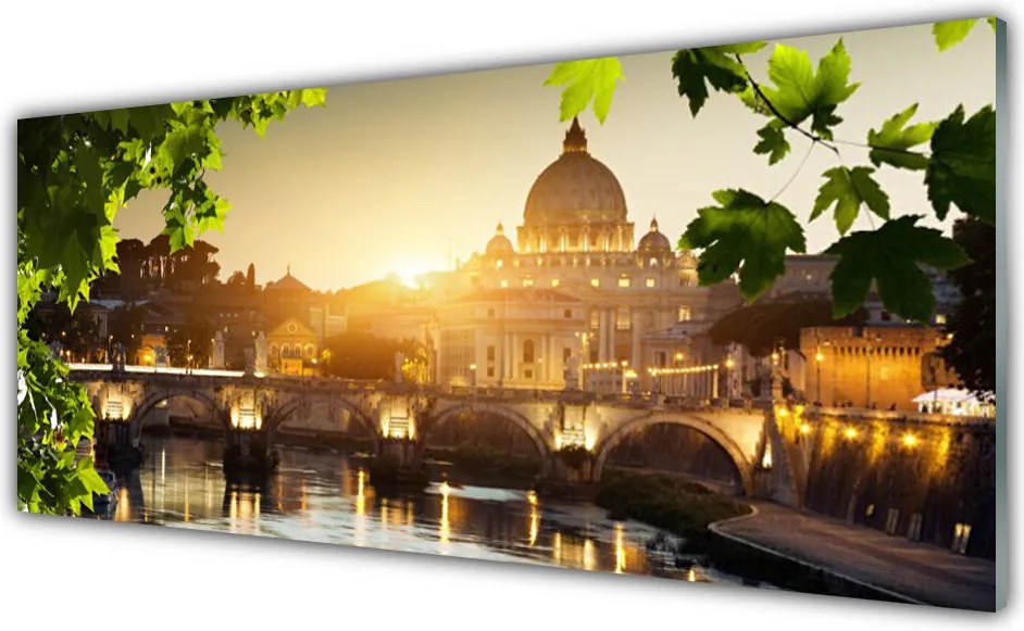 Szkło do Kuchni na Ścianę Nowoczesny Most nad Rzeką