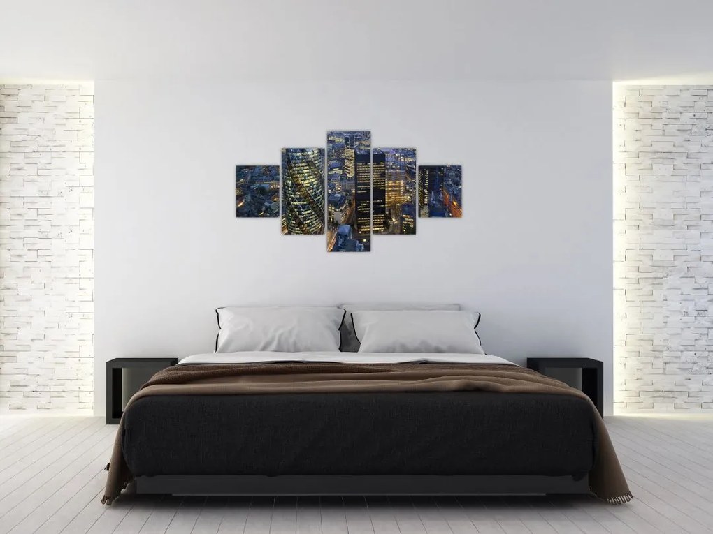 Obraz - Wieczorna panorama Londynu (125x70 cm)