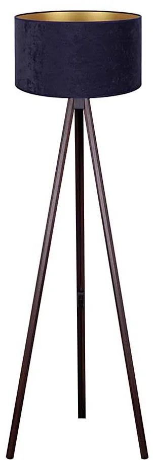 Brilagi - Lampa podłogowa VELVET 1xE27/60W/230V wenge/niebieska