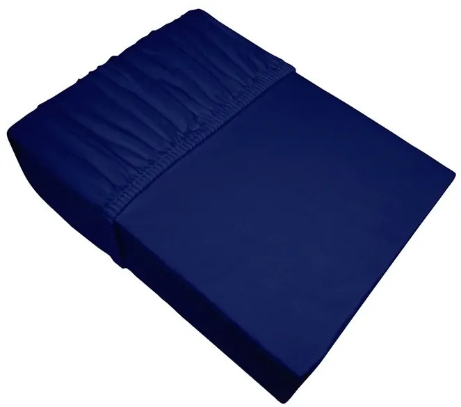 Prześcieradło Jersey z gumką Bielbaw 120x200 granatowe GRENO