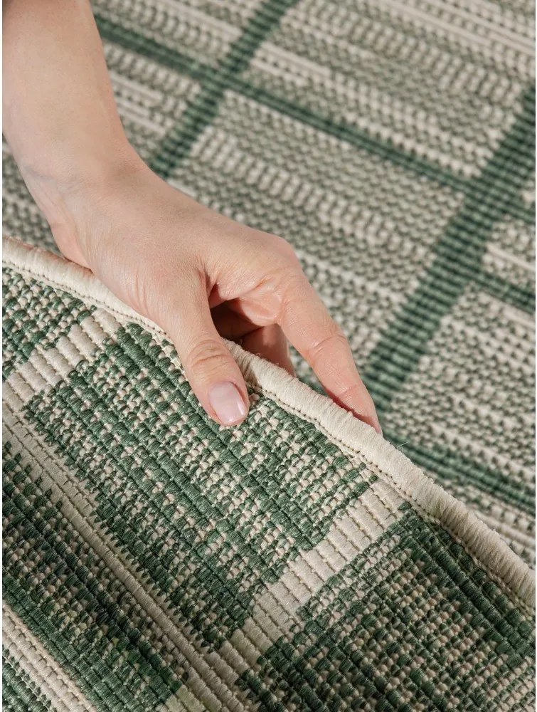 Zielony/kremowy okrągły dywan odpowiedni na zewnątrz ø 200 cm Haringey Crouch – Ted Baker