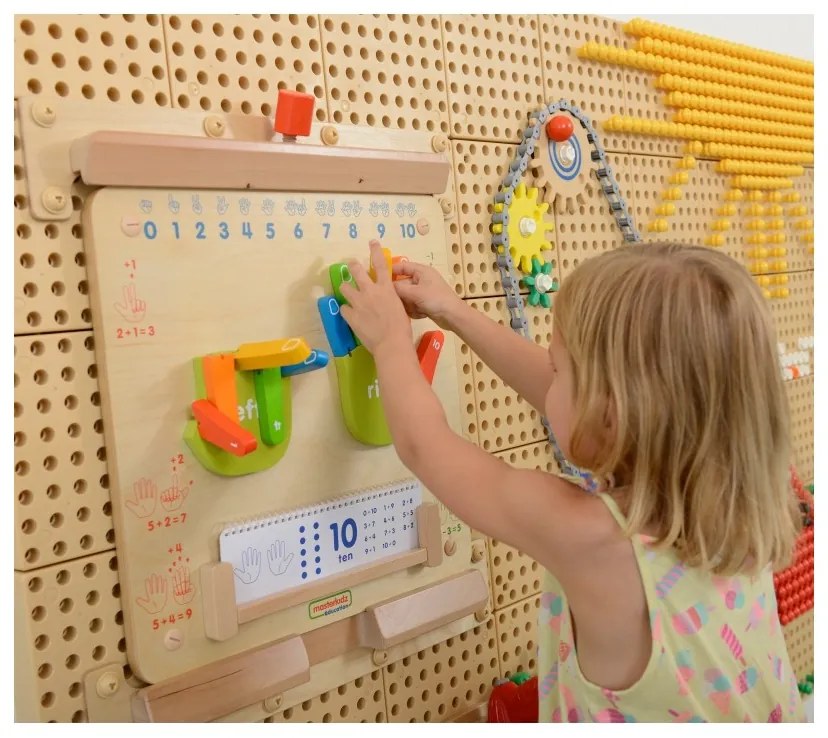 Masterkidz nauka liczenia ścienna tablica sensoryczna flex montessori